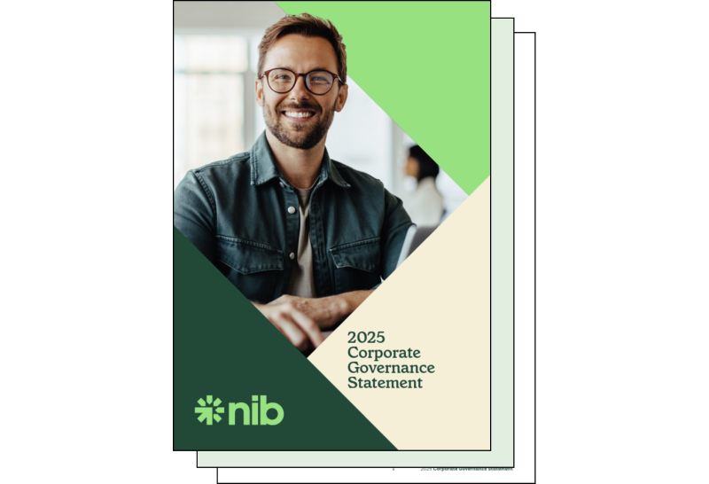 Screenshot of the first 3 pages of the 2025 nib Corporate Governance Statement