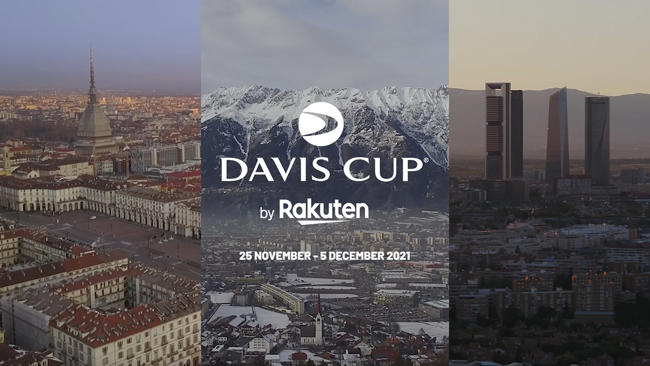 Innsbruck and Turin join Madrid as hosts of the Davis Cup by Rakuten Finals 2021