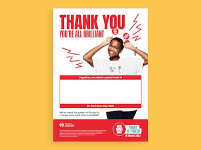 Red Nose Day 2022 Thank you poster