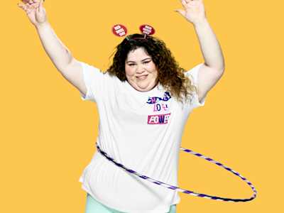 Person hula hooping