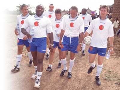 The celebrity football team in Africa