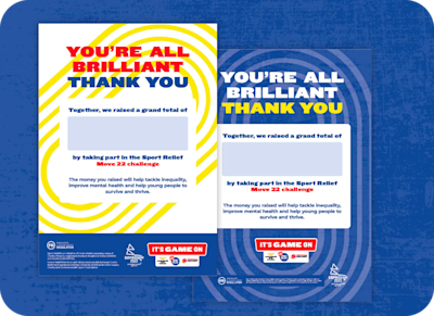 Move 22 Thank you poster for fundraisers