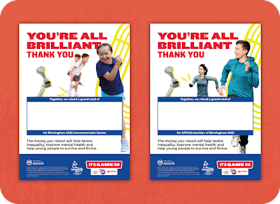 Lap of Hope thank you posters for primary and secondary schools