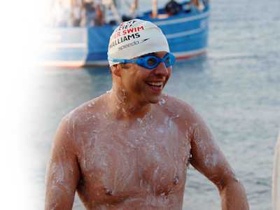 David Walliams in the water