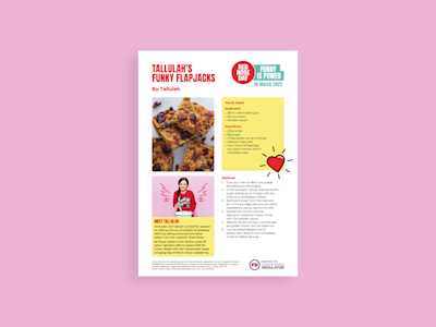 Red Nose Day 2022 - Tallulah's Funky Flapjack recipe