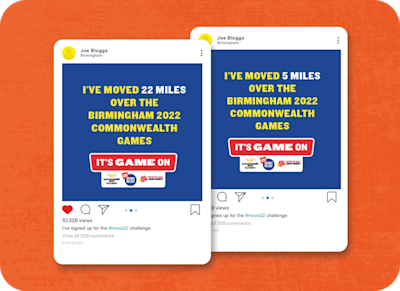Download milestone badges for social media for your Move 22 challenge