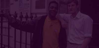 Lenny Henry outside Centrepoint