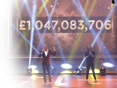 Lenny Henry announcing record 1.5 BILLION 2015