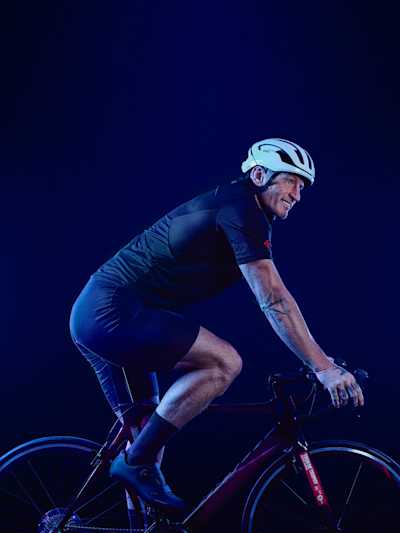 Gareth on road bike