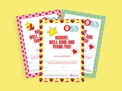 Red Nose Day 2022 Well done certificate