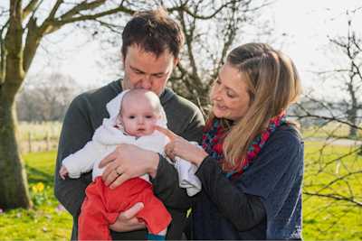 Man and woman with baby