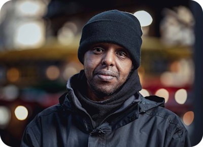 A man looking at the camera.