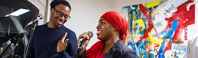 Johnny and Malaika at Raw Sounds Initiative