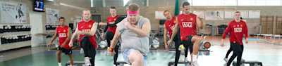 Smithy training the Manchester United team