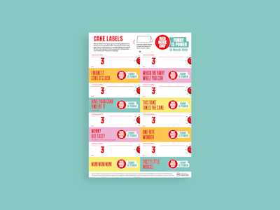Red Nose Day 2022 Cake labels