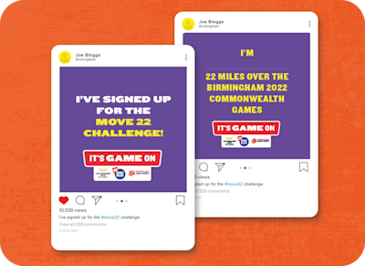 Download social share badges for your Move 22 challenge