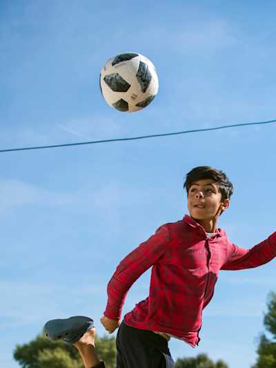 Farhad playing football