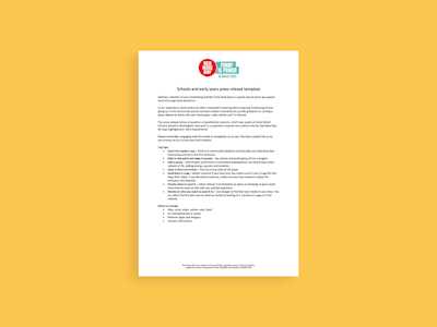 Red Nose Day 2022 Schools press release template