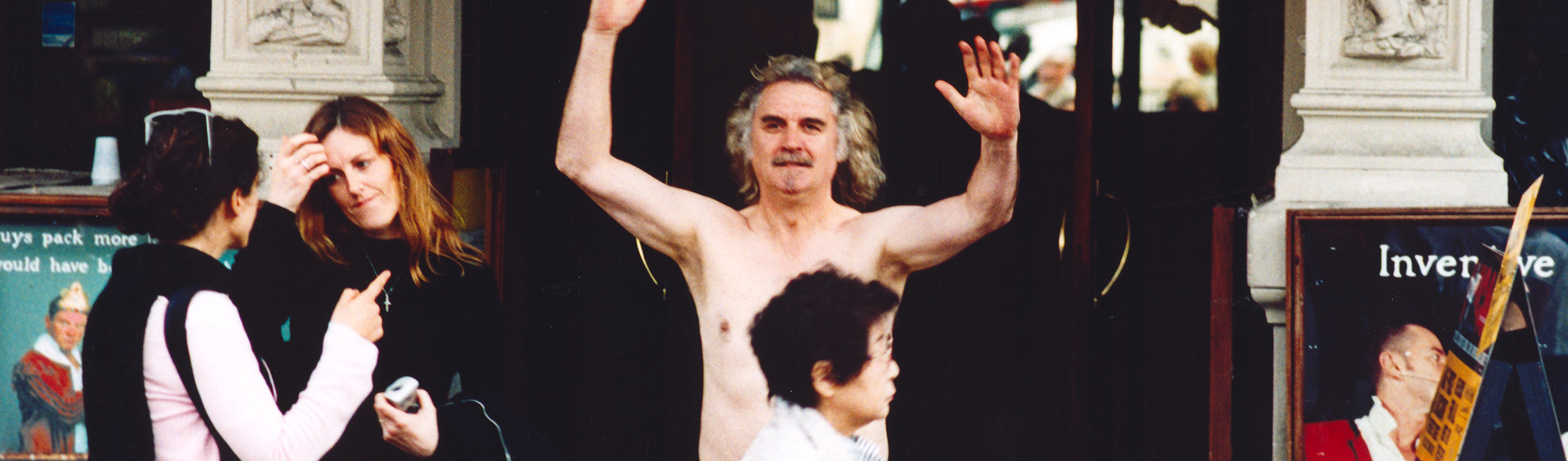 Billy Connolly streaking for Red Nose Day