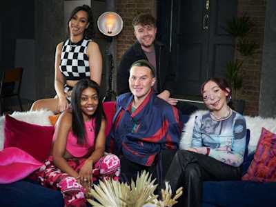 A group of five celebrities who will participate in the Glow Up Celebrity Special.