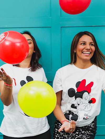 Two women fundraising