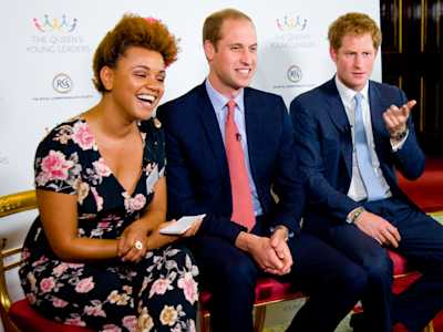 Gemma Cairney with Prince William and Prince Harry