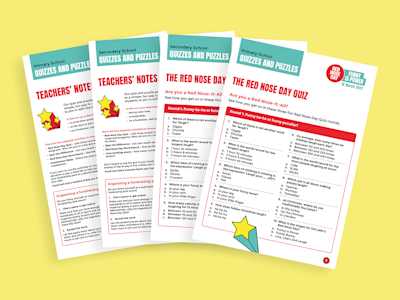 Red Nose Day 2022 schools quizzes
