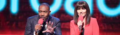 Lenny Henry and Davina Mccall presenting Red Nose Day 2015
