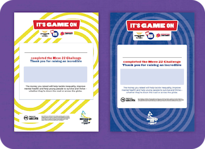 Download a well done certificate for your Move 22 challenge
