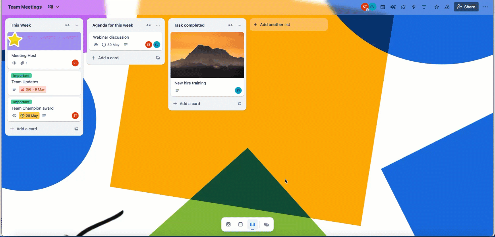 Open Workspace Calendar view