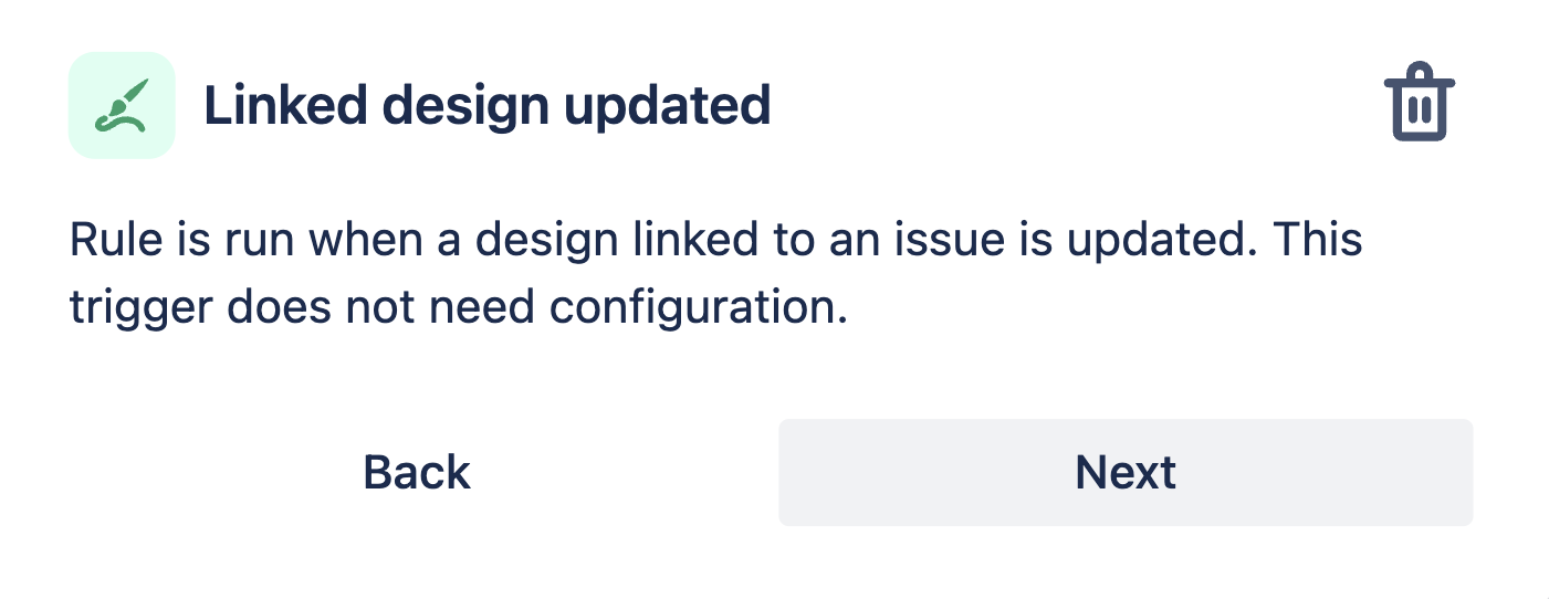 Linked design updated in Jira auotomations triggers