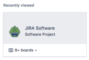 The recently view section in the project sidebar of a Jira Software project. 