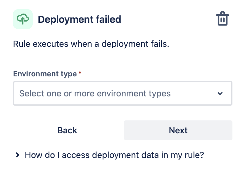 Deployment failed trigger in automation