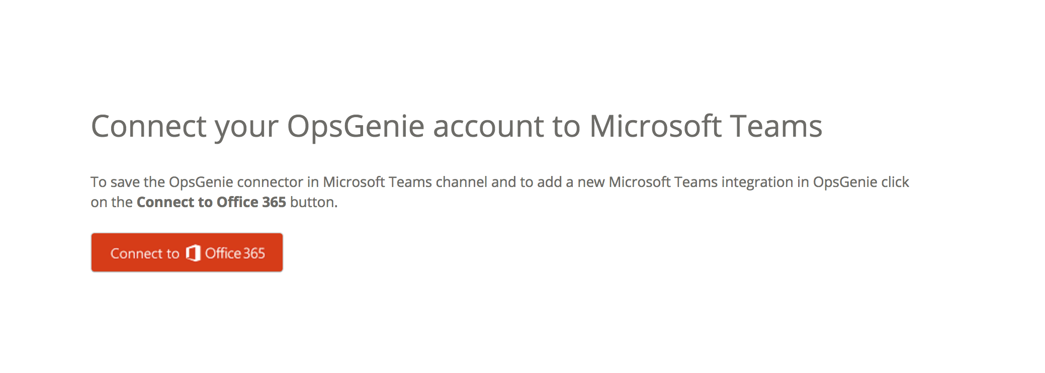 Microsoft Teams connect to Opsgenie