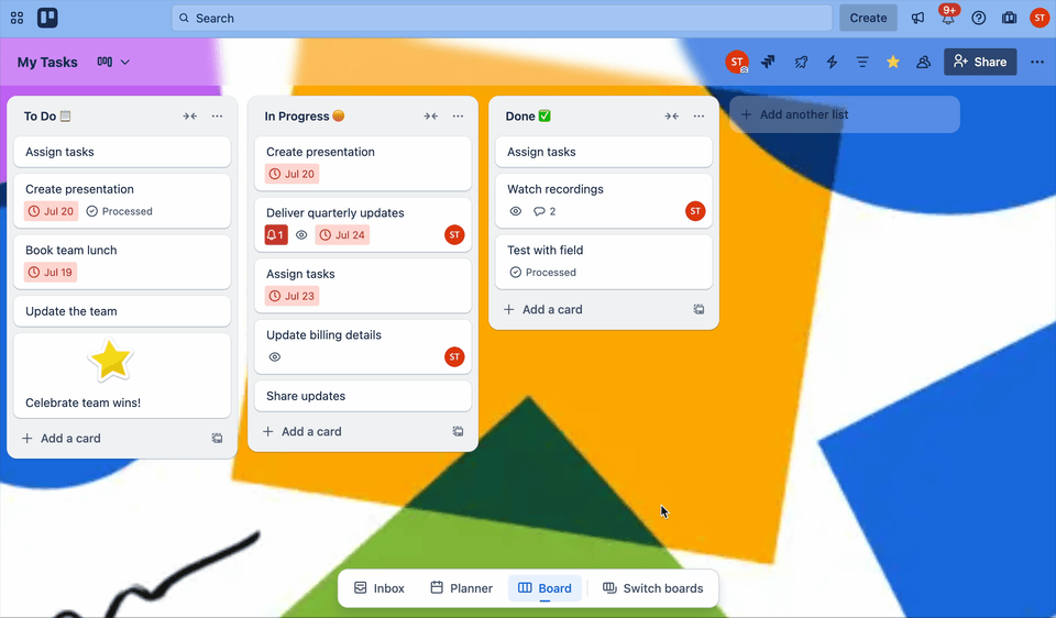 Find Workspace views in the board switcher in the Navigation bar.