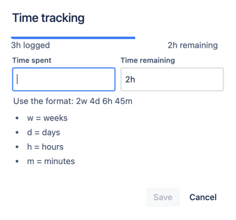 alt text="Time tracking panel"