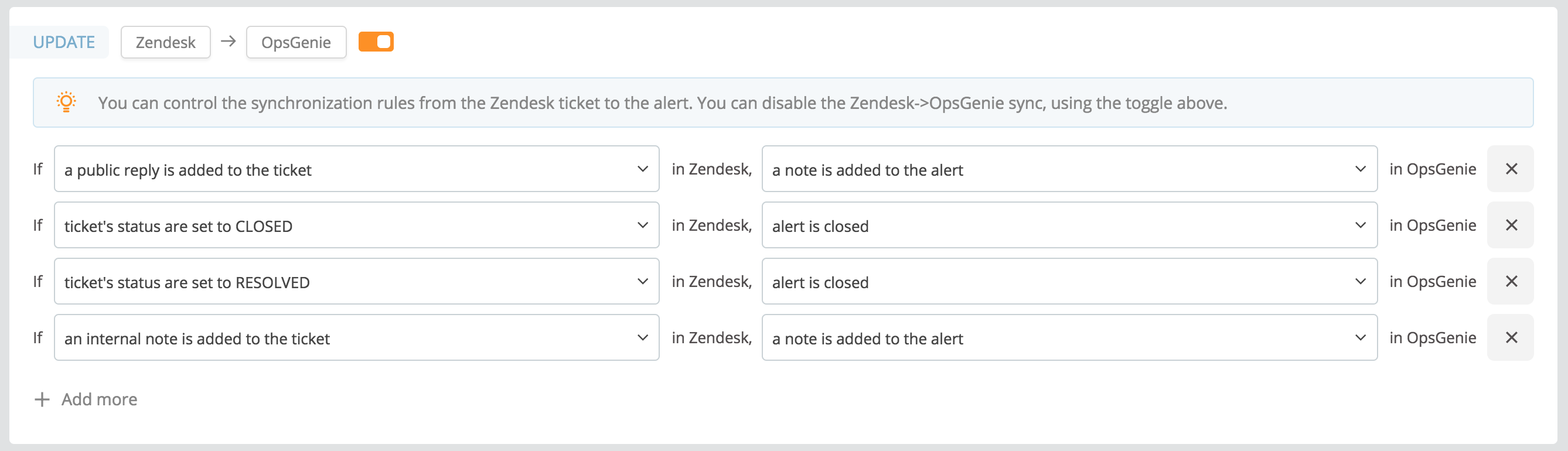 For Zendesk to Opsgenie updates