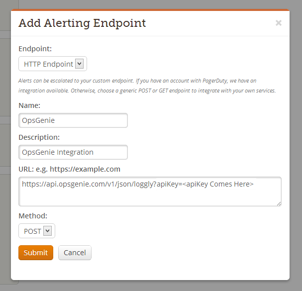 Loggly add alerting endpoint