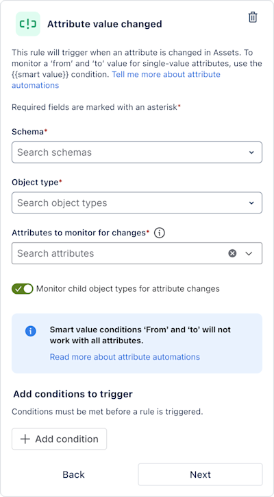 Attribute value changed