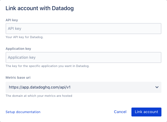 Datadog link account example