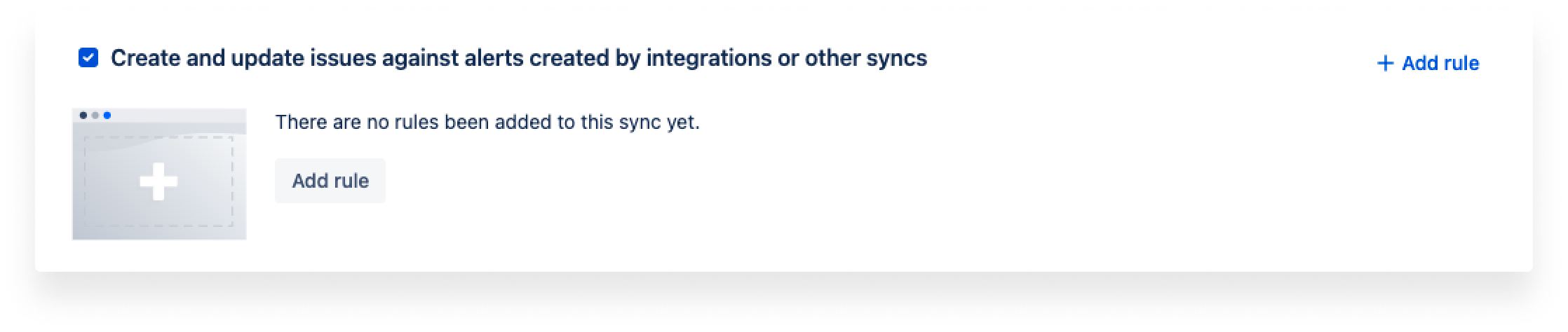 Add rule to create and update issues in Sync