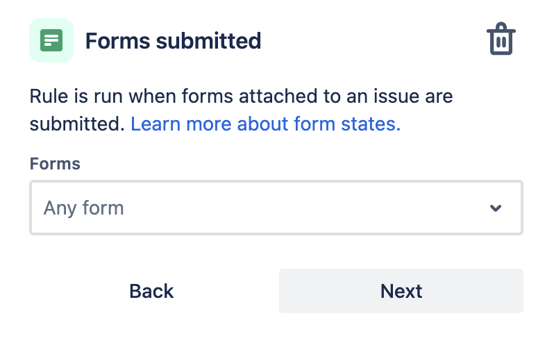 Forms submitted trigger in automation