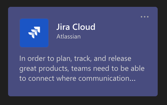 The Jira Cloud app in Microsoft Teams