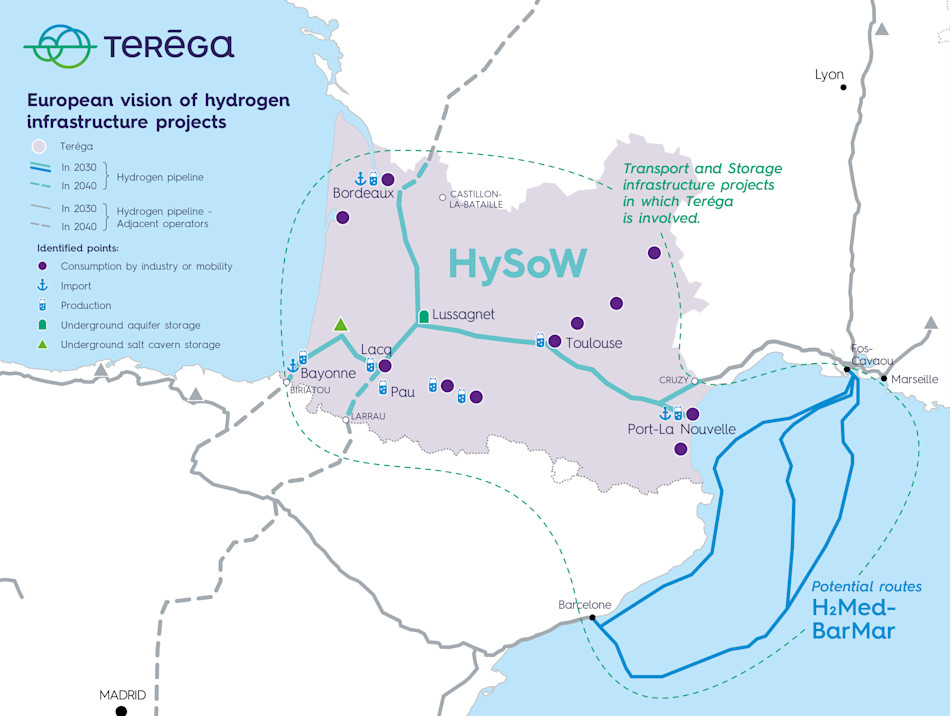 European overview of hydrogen infrastructure projects