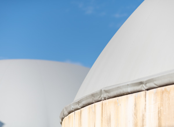 Cuve du digesteur d’une station de biométhane