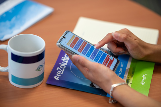 Using Teréga tools on a smartphone