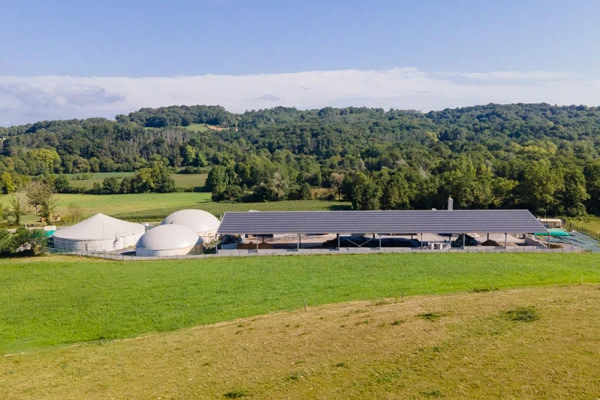 unité de méthanisation de Méthalayou en Aquitaine