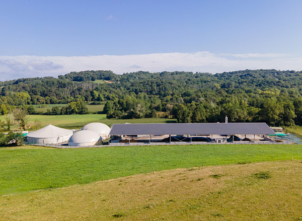 unité de méthanisation de Méthalayou en Aquitaine