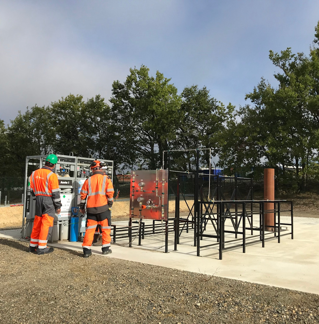 Banc d'essai H2 sur site industriel
