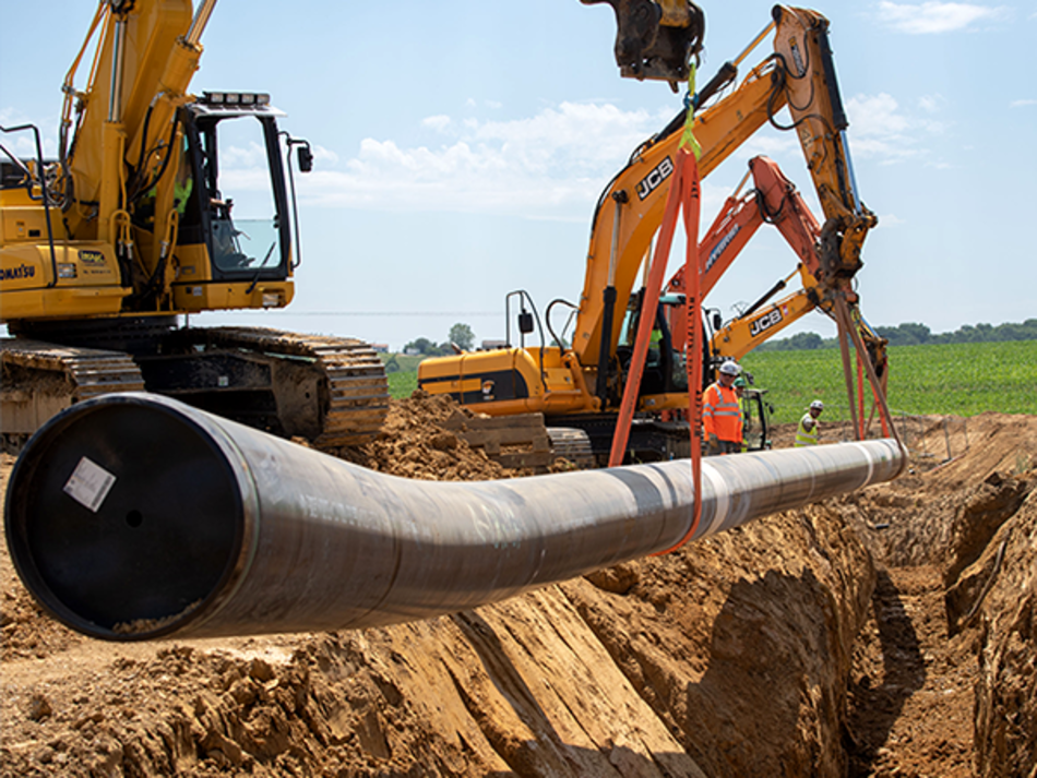 Gas transport construction site in Aquitaine